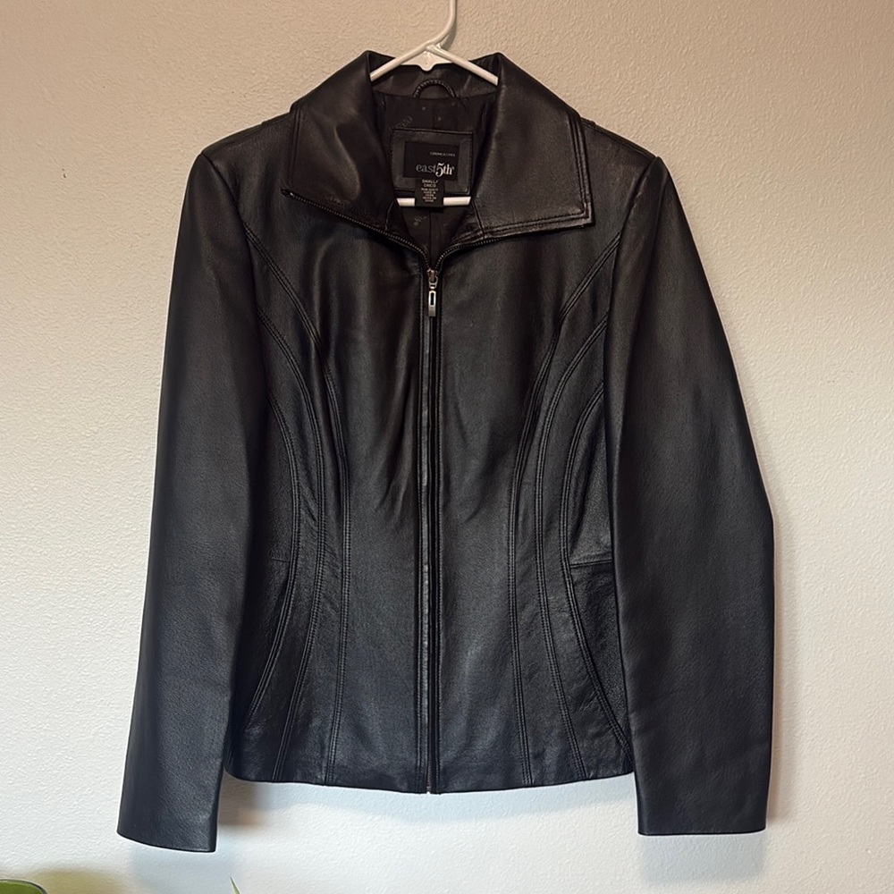 East 5th Black Leather Jacket